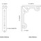 Ekena Millwork Fleur De Lis Wrought Iron Bracket, (Single center brace), Antiqued Silver 1 1/2"W x 7 1/2"D x 10"H BKTM01X07X10SFLASV - alternate 5